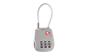 Pelican Lock, Gray, TSA Lock w/Steel Cable 1500-518-000