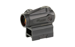 Sig Sauer ROMEO MSR, Gen II, Red Dot Sight, 1X20MM, 2 MOA Dot, Black, Includes See-Through Riser Mount SORMSR101
