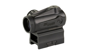 Sig Sauer ROMEO MSR, Gen II, Green Dot Sight, 1X20mm, 2 MOA Dot, Black, Includes See-Through Riser Mount SORMSR102