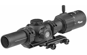 Sig Sauer Tango MSR, Rifle Scope, 1-6X24mm, 30mm Maintube, MSR-BDC6 Illuminated Reticle, Black, ALPHA-MSR Cantilvered Mount SOT61000