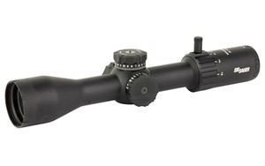 Sig Sauer Whiskey 4 Rifle Scope, 3-12X44mm, 30mm Main Tube, Second Focal Plane, BDC Reticle, Matte Finish, Black SOW43001