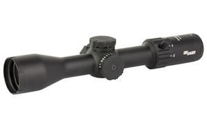 Sig Sauer Whiskey 4 Rifle Scope, 3-12X44mm, 30mm Main Tube, Second Focal Plane, Quadplex Reticle, Matte Finish, Black SOW43003