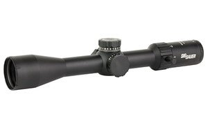Sig Sauer Whiskey 4 Rifle Scope, 4-16X44mm, 30mm Main Tube, First Focal Plane, MOA Milling Hunter 2.0 Reticle, Matte Finish, Black SOW44001