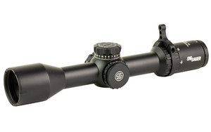 Sig Sauer Whiskey 6 Rifle Scope, 3-18X Magnification, 44MM Objective, 30MM Main Tube, First Focal Plane, MOA Milling Hunter 2.0 Reticle, Matte Finish, Black SOW63115