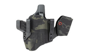 Safariland INCOG-X, Joint Collaboration with Haley Strategic, Inside the Waistband Holster, Fits Glock 17/19 with Light, Integrated Magazine Caddy, Microfiber Suede Wrapped Boltaron Construction, Multicam Black, Right Hand 1341383