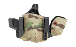 Safariland INCOG-X, Joint Collaboration with Haley Strategic, Inside the Waistband Holster, Fits Glock 43X/48 with Light, Integrated Magazine Caddy, Microfiber Suede Wrapped Boltaron Construction, Multicam, Right Hand 1341403