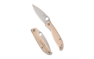 Spyderco Mantra 4, Folding Knife, 3.34" Drop Point Blade, 7.5" Overall Length, 8Cr13MoV Blade Steel, Plain Edge, Satin Finish, Silver, White G-10 Handle, Liner Lock C274GWP