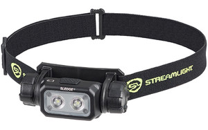 Streamlight Sledge, Rechargeable Headlamp, 1,000 Lumens, Black, Includes USB-C Charging Cable, Elastic and Rubber Head Hardhat Straps and (1)-SL-B26 Battery 89019
