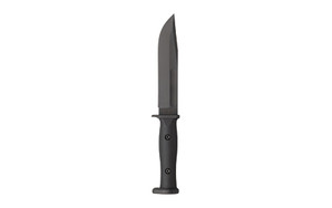 KA-BAR Knives Slabby, Fixed Blade Knife, 1095 Cro-Van, 6.86" Blade Length, 12.11" Overall Length, Plain Edge, Clip Point, Black Blade, Black Glass Filled Nylon Handle, Includes Sheath 1310