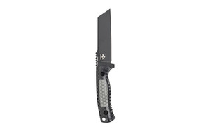 KA-BAR Knives Cool Name, Fixed Blade Knife, 1095 Cro-Van, 4.625" Blade Length, 9.375" Overall Length, Plain Edge, Sheepsfoot, Black Blade, Smoke Polycarbonate Handle, Includes Sheath 7701