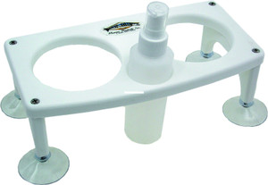 Deep Blue Boat Drink Holder, 2 Drink Hldr/Spray Bottle-SM