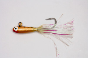 Don's Jigs Glass Minnow Gltr, 3/8oz Gold; White 12pk