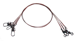 HT Enterprises Wire Leader, 30 lb 9'' Blood Red 3pk