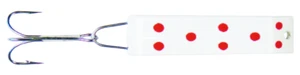 Jakes Lures Spin A Lure, 1/6oz White/Red Dots