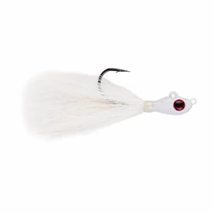 Mustad Big Eye Bucktail Jig, 1/4oz White 1pk