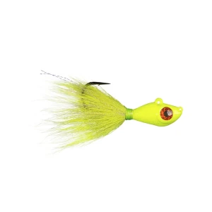 Mustad Big Eye Bucktail Jig, 2oz Super Chartreuse 1pk