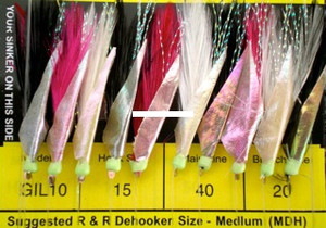 R&R Tackle Fish Skin Sabiki, Google Eye 10Hk Multi Color