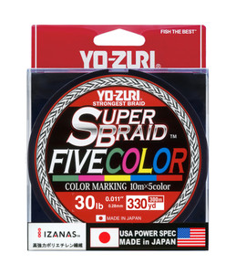Yo-Zuri Super Braid, 660 yd 5-Color 30lb