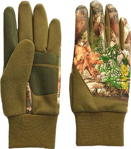 Hot Shot - Stretch Fleece Gloves - Rt-edge Camo Large - OE-154C-L
