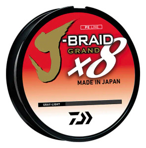 Daiwa - J-braid Grand X8 Line - Grey Light 50lb 150yd - JBGD8U50-150GL