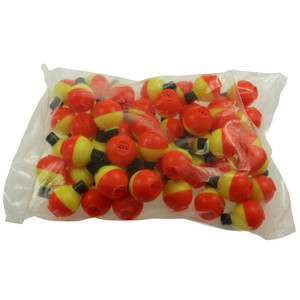 Betts Plastic Snap On: Unwgt, Round 1'' Flu Org/Ylw 50pk