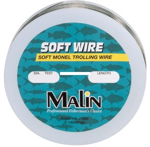 Malin Soft Monel Trll Wire, 300' .016DIA 1pk