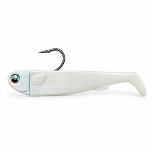 R&R Tackle Slide Bait, Pearl White 2pk