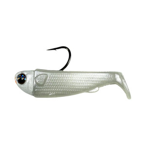 R&R Tackle Slide Bait, Pearl White 3pk