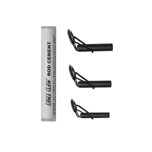 Eagle Claw - Heavy Duty Tip Repair Kit - 3 Black Tips W/glue