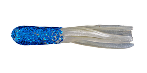 Big Bite Baits 1.5" Glitter Head Tube 10pk - Blue Glitter/Pearl