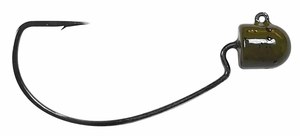 Big Bite Baits 1/4oz EWG Shorty Head 4pk - Green Pumpkin