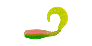 Big Bite Baits 2" Curly Tail Crappie Minnr 10pk - Electric Chicken