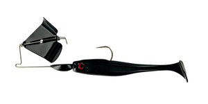 Big Bite Baits 3/8oz Suicide Shad Buzzbait 1pk w/spare - Black Blade/Black