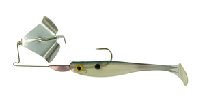 Big Bite Baits 3/8oz Suicide Shad Buzzbait 1pk w/spare - Silver Blade/Pearly Shad