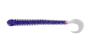 Big Bite Baits 4" Disc Worm 10pk - Electric Blue Pearl