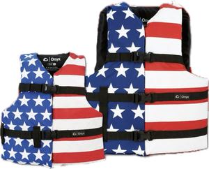 Onyx General Purpose PFD, Stars and Stripes, sz Adult Oversized