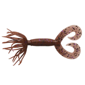 Yamamoto 2.5" Double Hula Grub 10pk - Cinnamon Purple