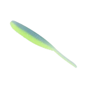 Yamamoto 3" Shad Shape Worm Chartreuse/Electric Blue (8 Pack)