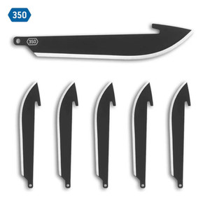Outdoor Edge - Outdoor Edge 3-1/5" Drop-Point Blade Pack Black 6/ct - RR35K6C