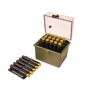 Berry's - Berry's Mfg Safari Ammo Box 20rd Small Rifle Clear/Olive - 61852