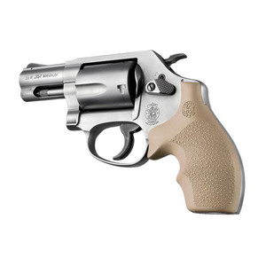 Hogue - Hogue Overmolded Rubber Bantam Grip S&W Round Butt J-Frame Revolvers FDE - 61003
