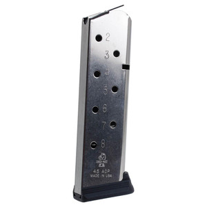 Check-Mate - Check-Mate Full Size 1911 Handgun Magazine Stainless Steel .45 ACP 8/rd - CM45-1911-8-S
