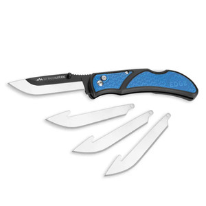Outdoor Edge - Outdoor Edge RazorEDC Lite Replaceable Blade Folding Knife 3" Drop Point Blade Blue - RLU3040C