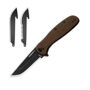 Outdoor Edge - Outdoor Edge Razor VX2 Replaceable Blade Folding Knife 3" Drop Point Blade Brown - VX230DC