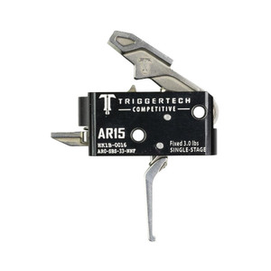 TriggerTech - TriggerTech AR15 Single-Stage Competitive Flat Trigger Silver - AR0-SBS-33-NNF