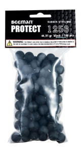 Bee 1253 Rubber Stl Balls .50 100ct Blk