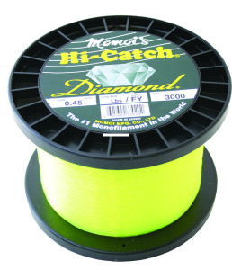 Diamond Hi Catch Nylon Mono, 30lb 3000yd Spool Fluor Yell