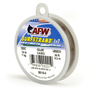 AFW B250-0 Surfstrand, Bare 1x7 - Stainless Steel Leader Wire, 250 lb - B250-0