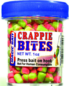 Magic Bait Crappie Bites, 1oz Chartreuse/Pink
