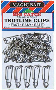 Magic Bait Trotline Clips, Stainless Steel 25pk